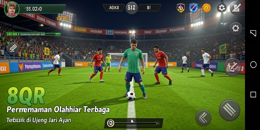 Gameplay seru 8QR dengan berbagai pilihan olahraga.
