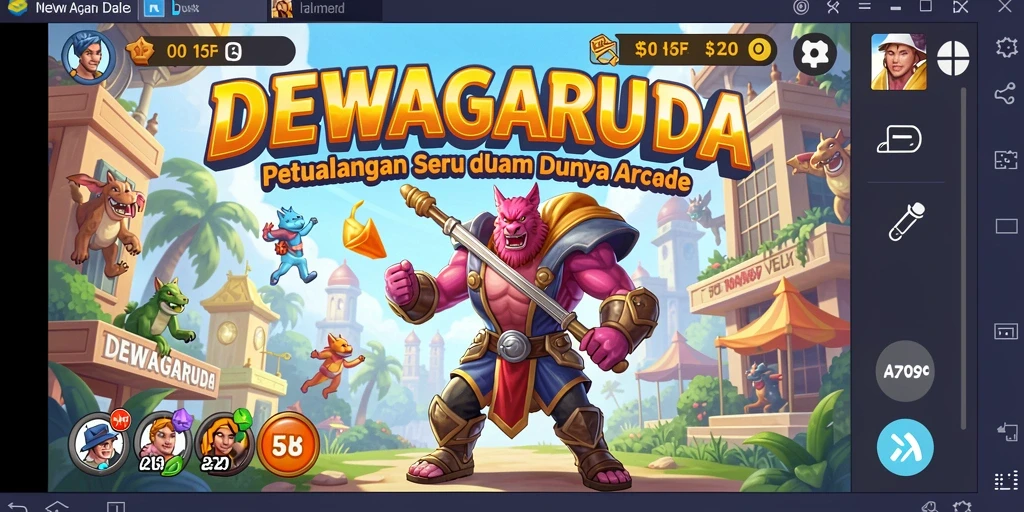 Tampilan gameplay seru DEWAGARUDA dengan grafis yang menarik.