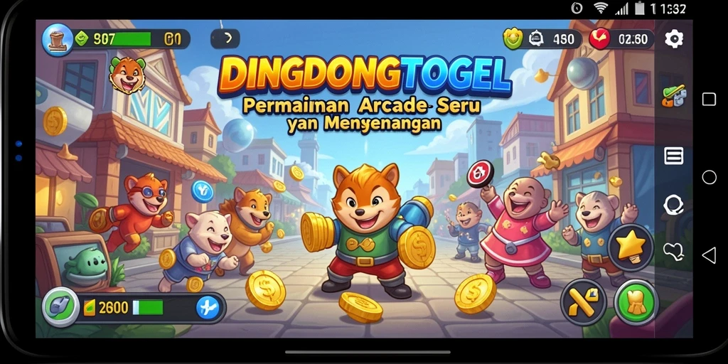 Tampilan gameplay <strong>DINGDONGTOGEL</strong> yang seru dan penuh warna.