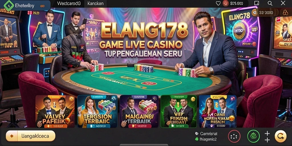 Tampilan permainan Live Casino yang seru dan menarik di ELANG178.