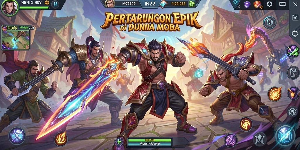 Gameplay seru di arena pertempuran IN22 yang penuh strategi.