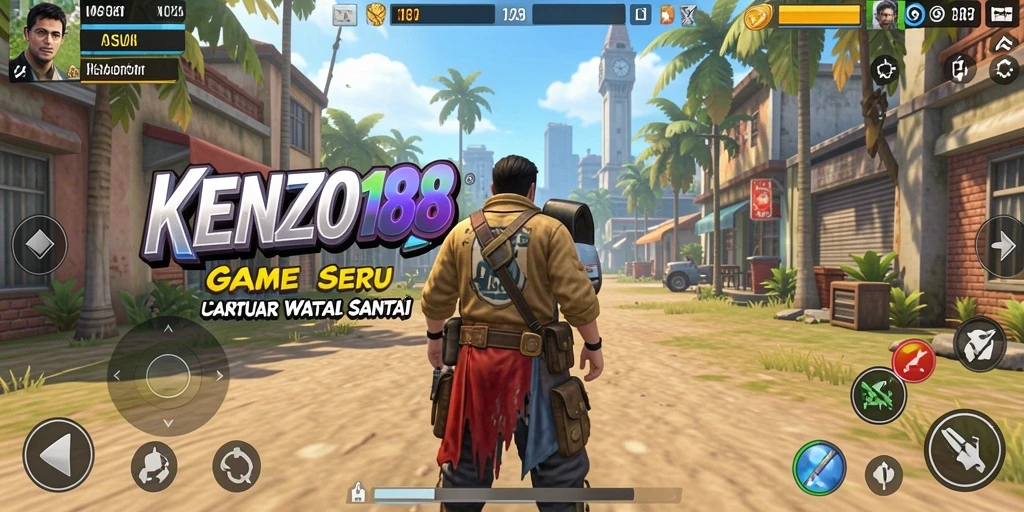 Screenshot KENZO188 menampilkan gameplay yang menarik dan warna-warni.