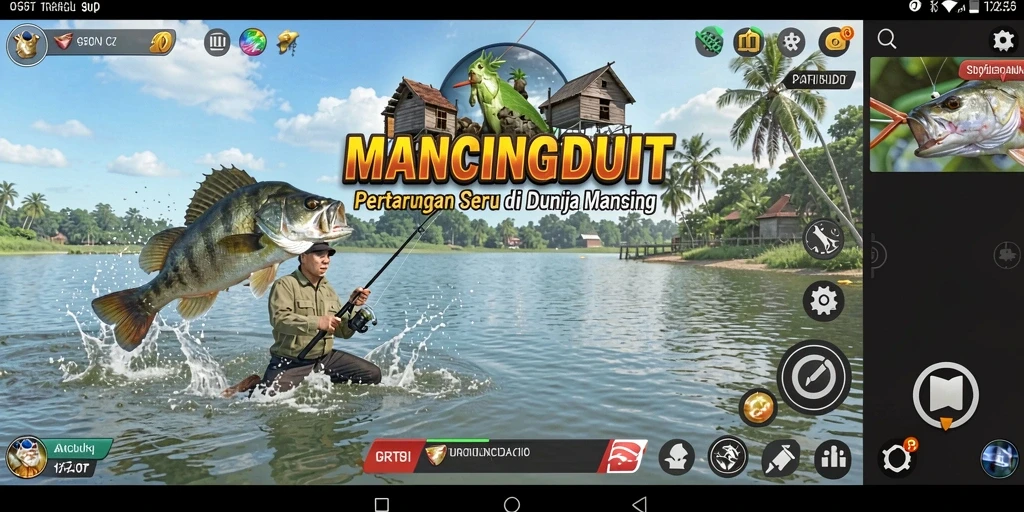 Screenshot gameplay MANCINGDUIT menampilkan aksi pertarungan yang mendebarkan.