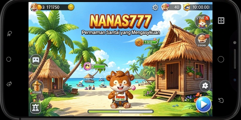 Tampilan gameplay <strong>NANAS777</strong> yang menarik dan penuh warna.