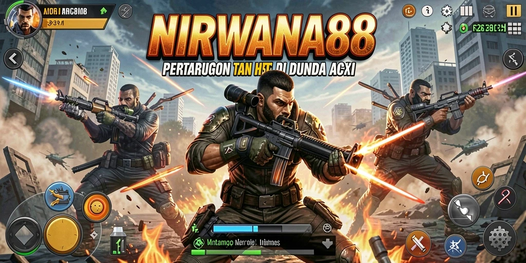 Screenshot NIRWANA88 menampilkan karakter dalam pertempuran aksi yang intens.