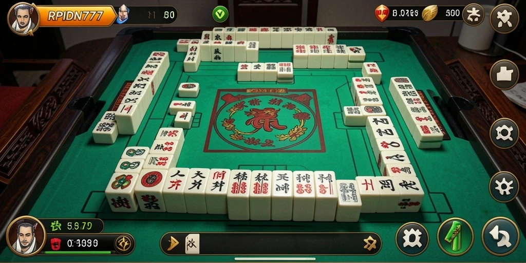 Screenshot RPIDN777 menunjukkan gameplay Mahjong yang menarik dan interaktif.